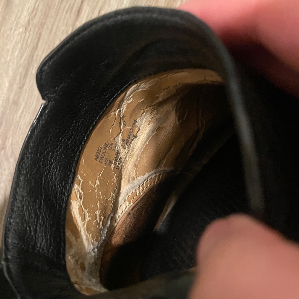 COACH-Black Leather Ankle Booties with gold Coach logo - Picture 7 of 7
